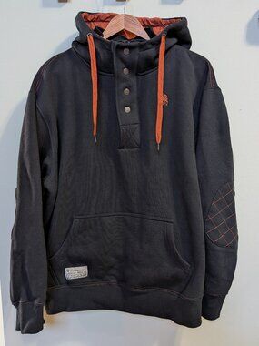 Legendary Whitetails Men's Tough as Buck 1/4 Zip Action Hoodie Black XL